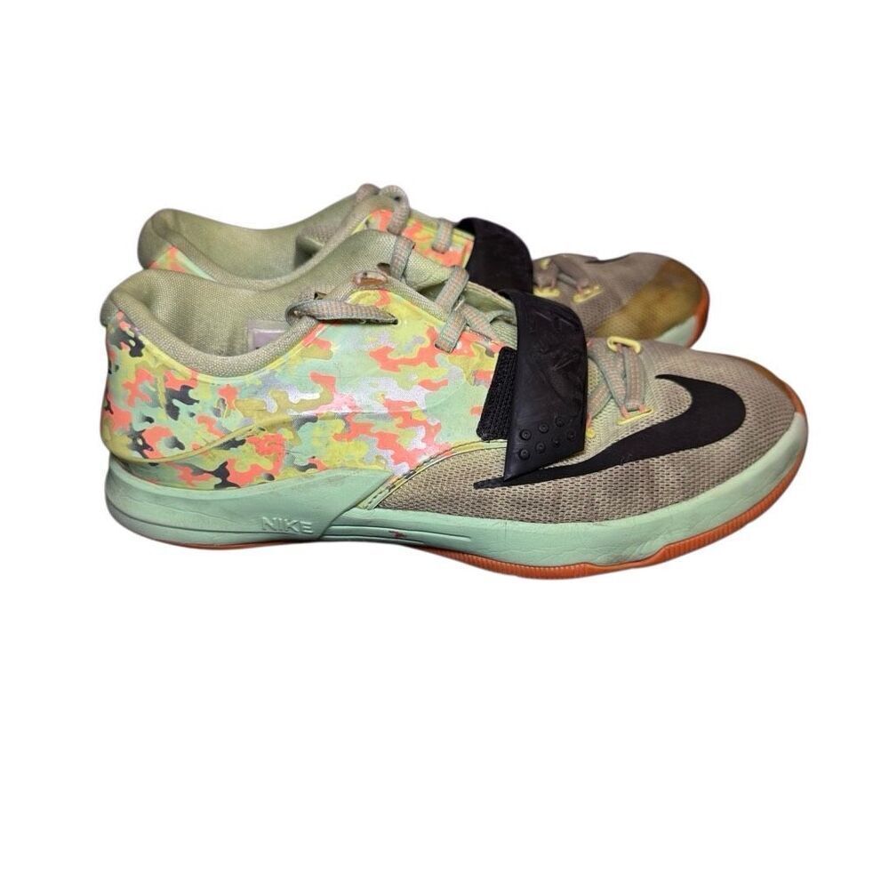 Nike KD 7 Easter Liquid Lime Green Shoes Kevin Durant Boys Sneakers Size 2.5 Y